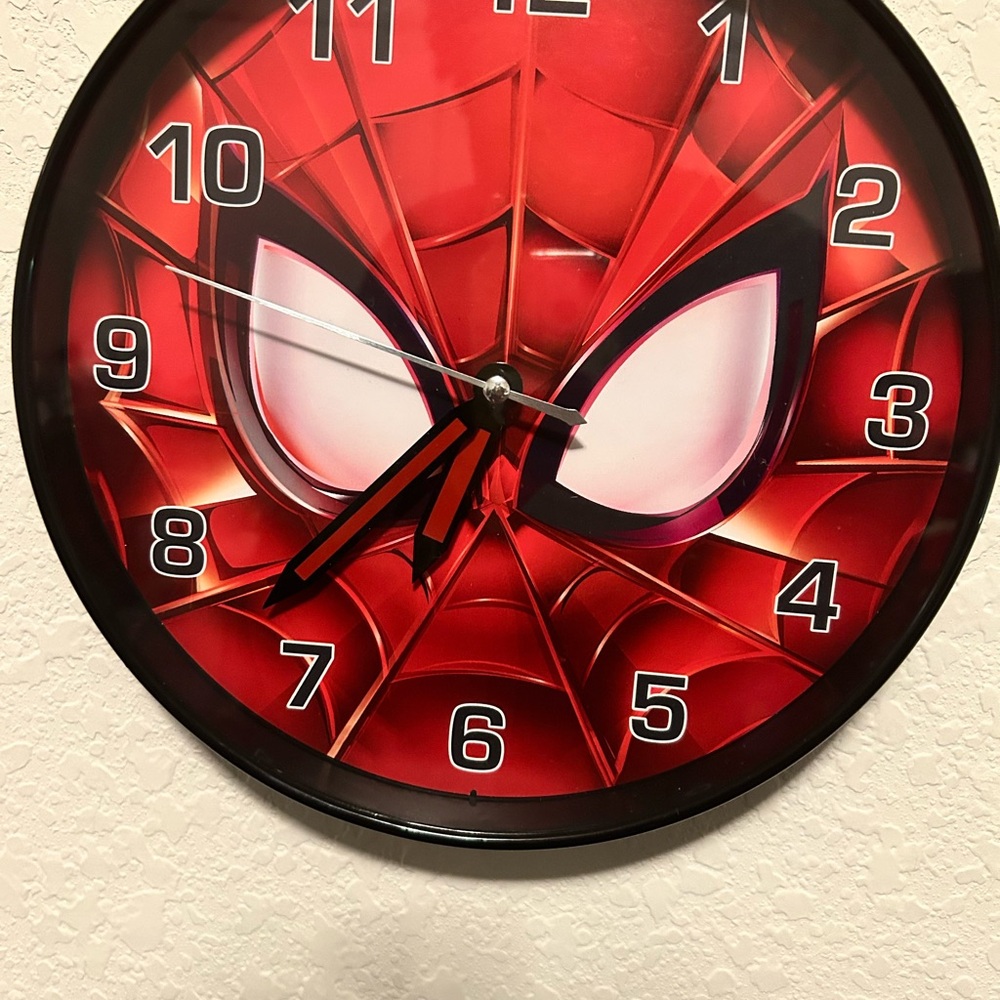 Red Spider Man-Themed Wall Clock